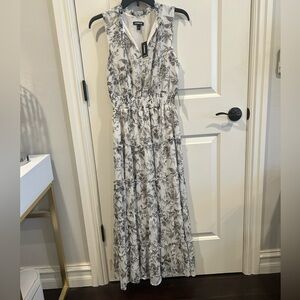 Express Floral Maxi Dress in Black and White